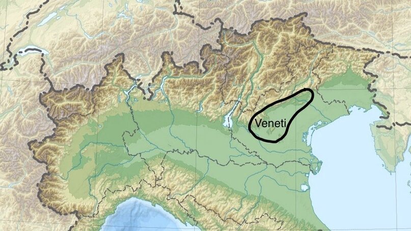 Венеты на карте