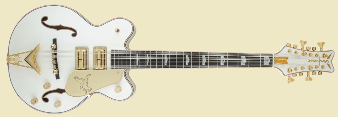 USA Custom Shop Tom Petersson Signature 12-String Falcon™ Bass. Источник: https://www.gretschguitars.com/gear/build/bass/usa-custom-shop-tom-petersson-signature-12-string-falcon-bass/9252002684 