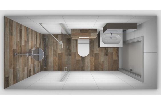 Расположение сантехники в узкой комнате