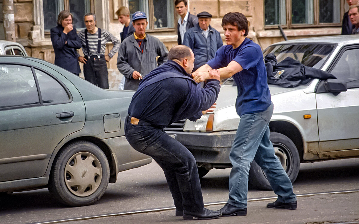 Драка на дороге