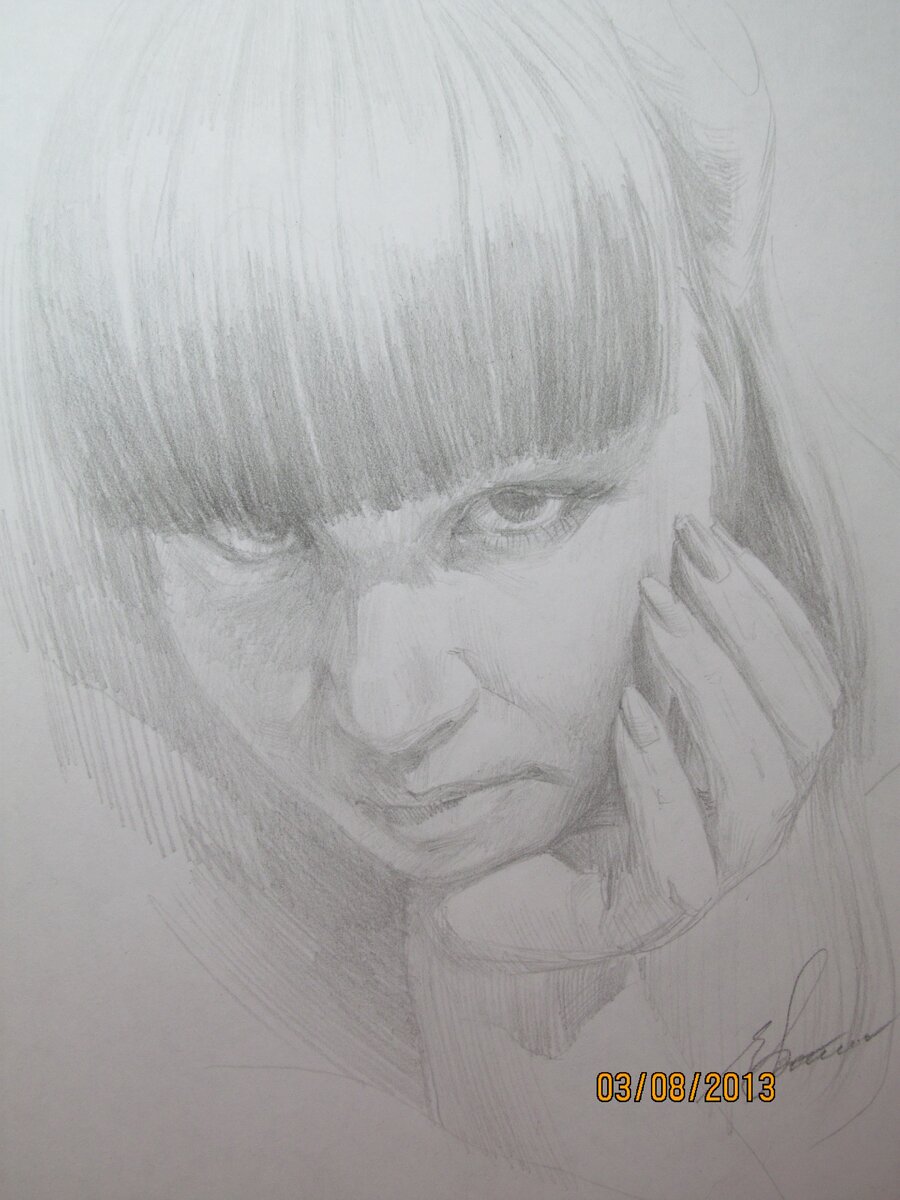 Зарисовка автора. Портрет дочери.