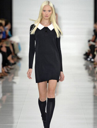 Саша Лусс на показе Ralph Lauren