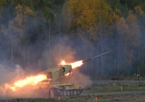 Стрельба из ТОС-1А Солнцепек. фото яндекс картинки