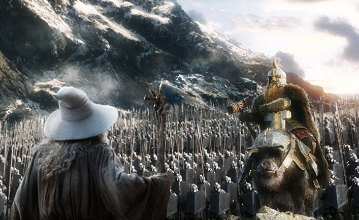 Гендальф перед воинством Железных Гор. (ист. https://clck.ru/U6SCN)