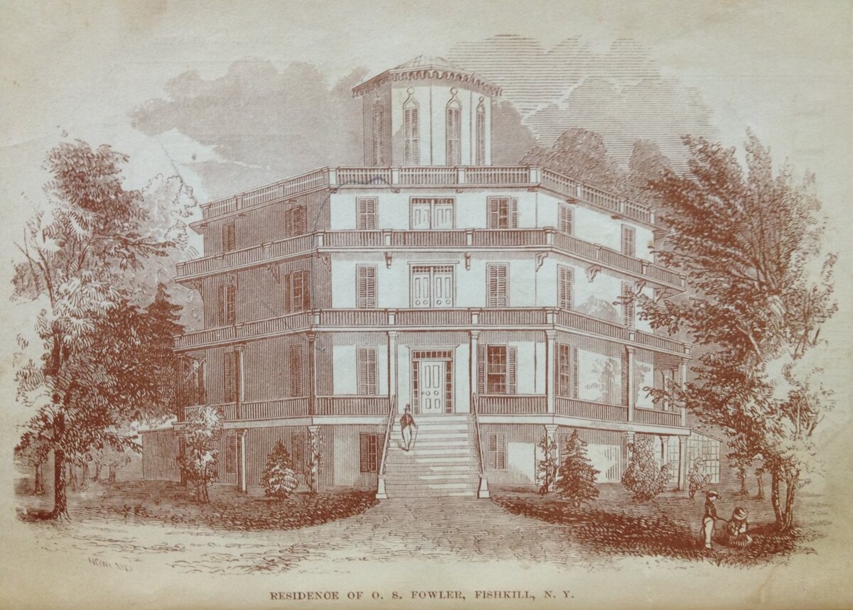 © public domain (Литография восьмиугольного особняка Фаулера)