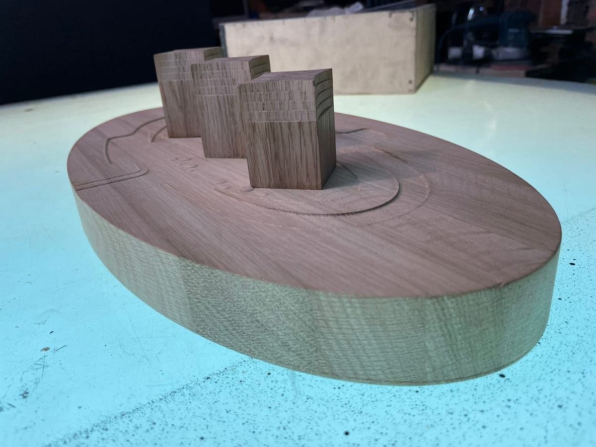 3D модель территории с небоскребами 