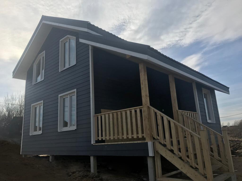 Каркасный дом для постоянного проживания 8,5х9 