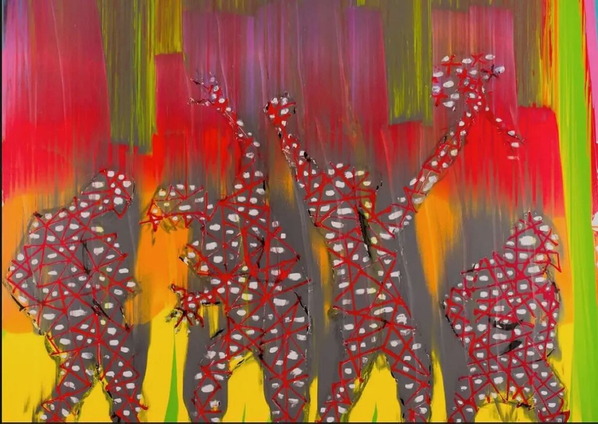 Работа Джима Керри под названием «Ура, мы все разбиты»