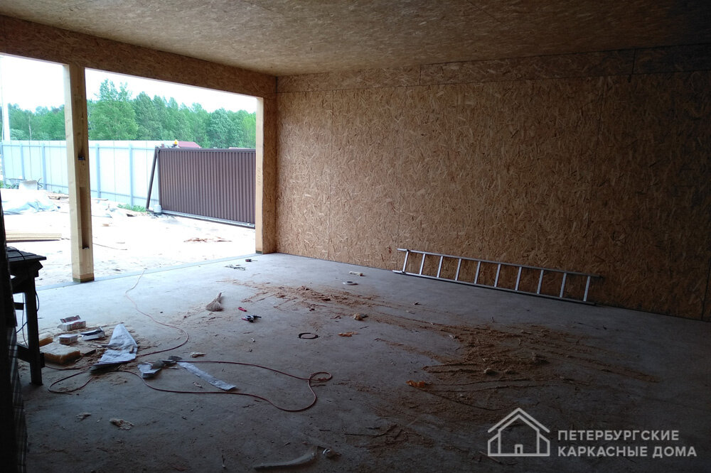 Каркасный гараж из osb за неделю вдвоём #каркасноестроительство #а108 #лидино #гараж #обучение