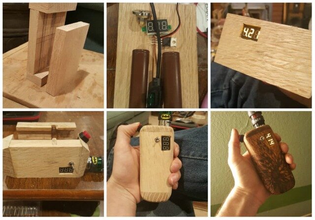 Woody Vapes Stabilized Wood X200 TC Box MOD боксмод вариватт с ТК, стаб дерево.