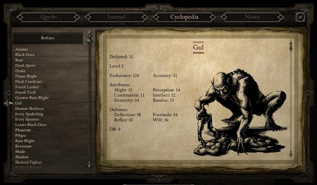 Скетч из Pillars of Eternity