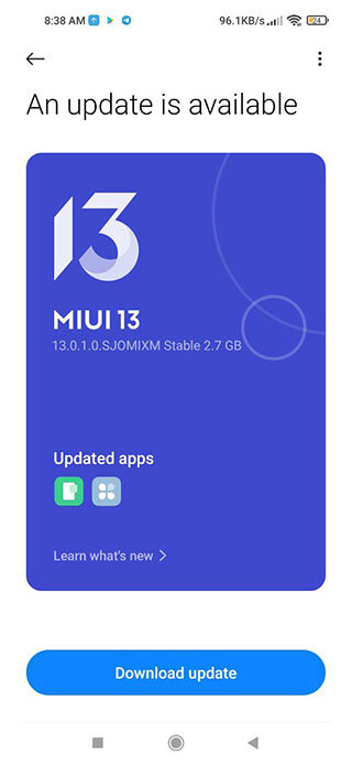 Глобальная прошивка MIUI 13 для Redmi Note 9