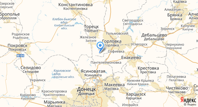 Донецк и Константиновка на карте.  фото: картинки  яндекса.