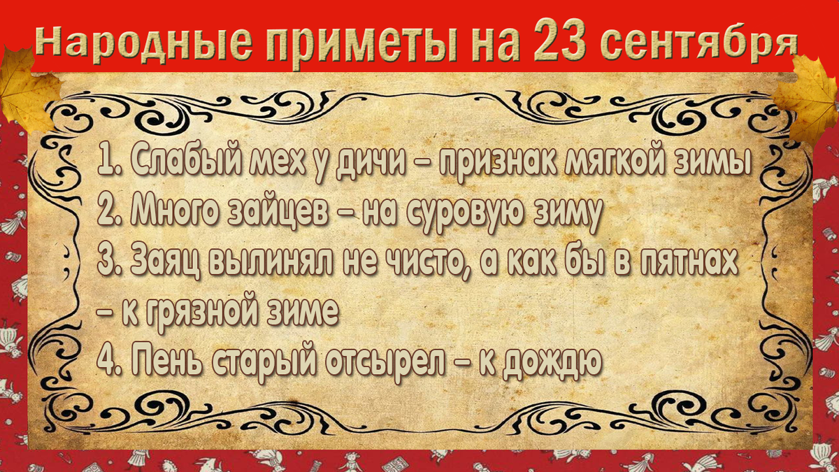 23 сентября Народные осенние приметы на этот день | Поздравления - Футажи -  Фото картинки-Видеостоки от Светы Колос | Дзен