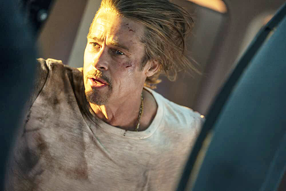 Кадр из фильма Bullet Train. Режиссер: Дэвид Литч. Оператор: Джонатан Села. Производство: 87North, CTB Inc., Fuqua Films, Sony Pictures Entertainment (SPE)