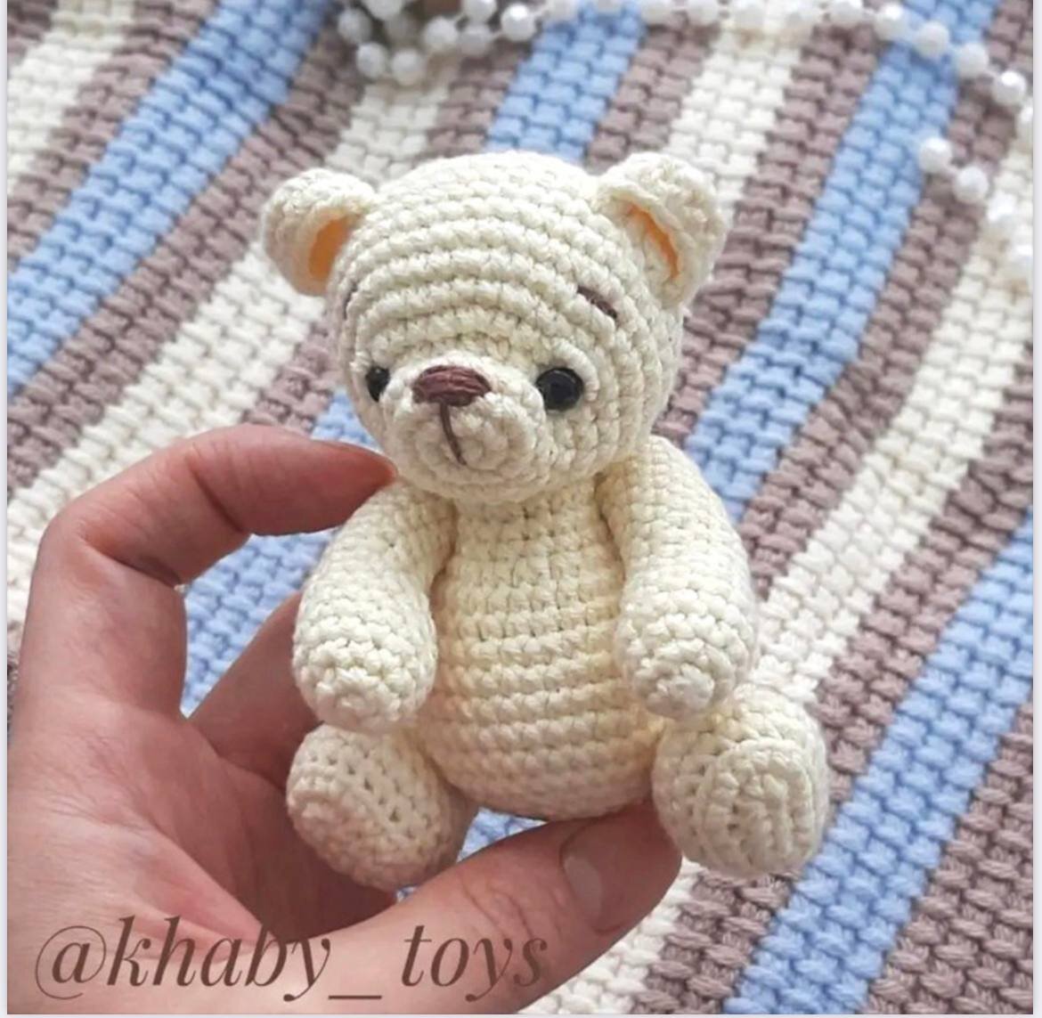 Мишка амигуруми крючком