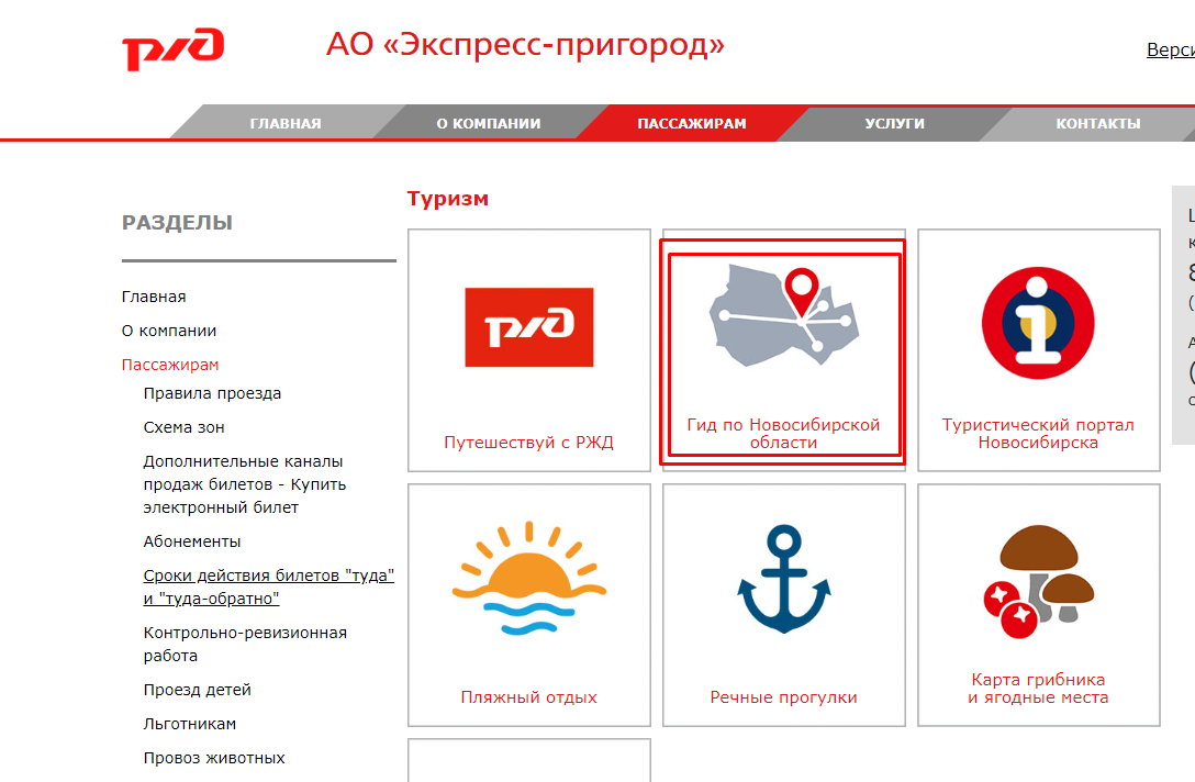 Скриншот сайта express-prigorod.ru