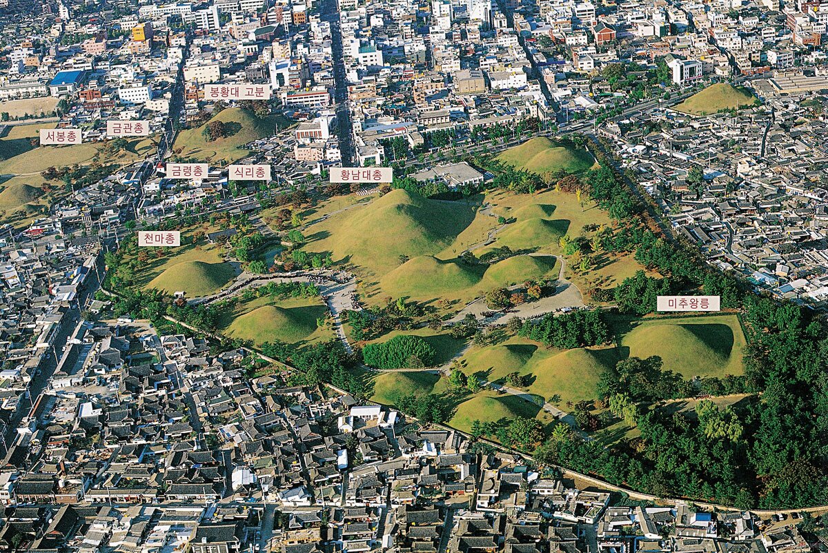 Захоронения Дэрынвон, вид с неба