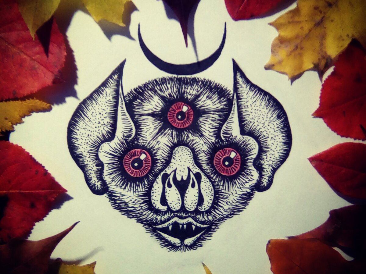 Эскиз мистической татуировки.