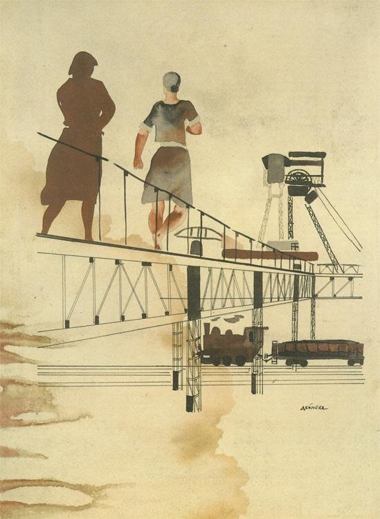 Александр Дейнека. «В Донбассе», 1925