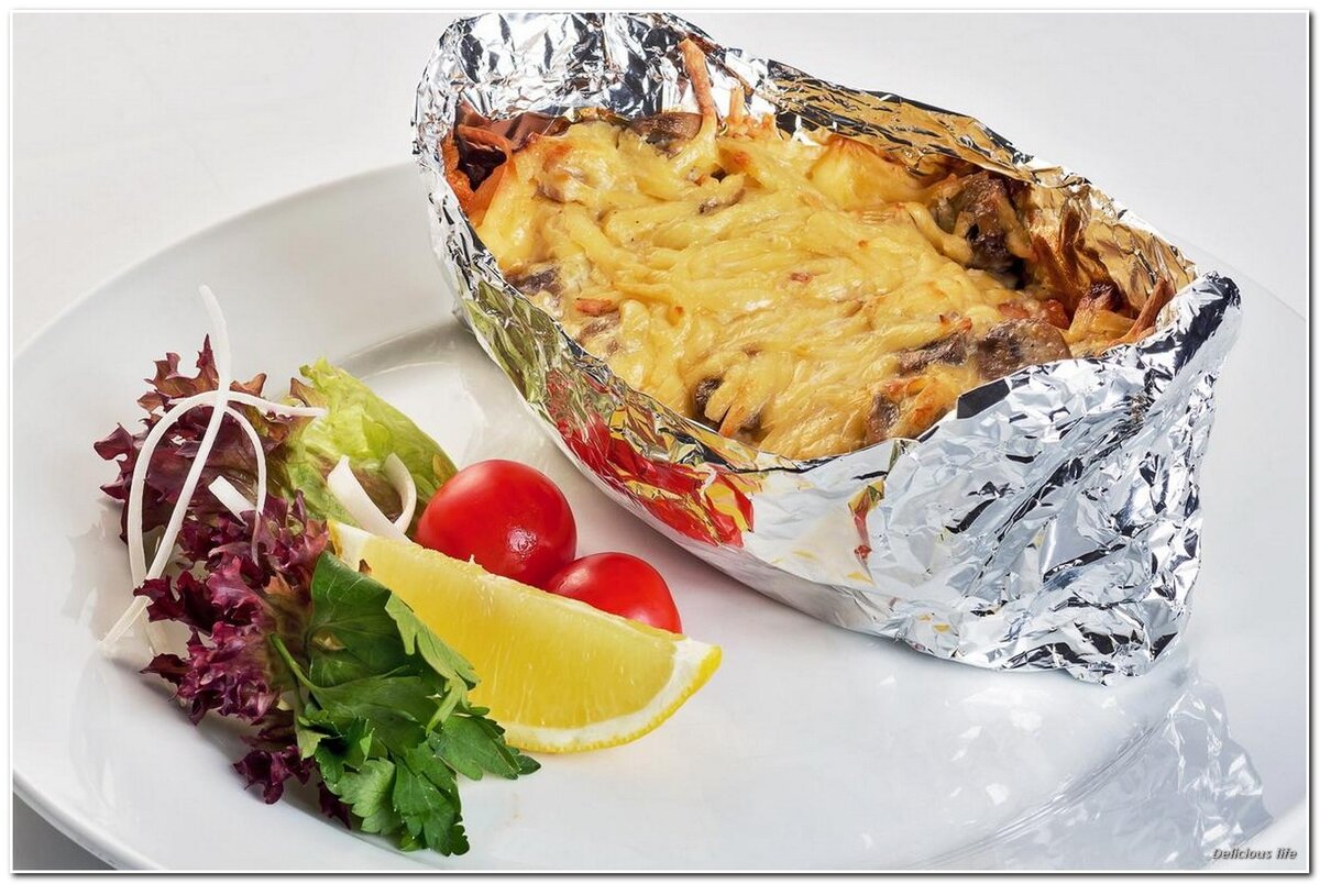 Рыба с овощами в фольге