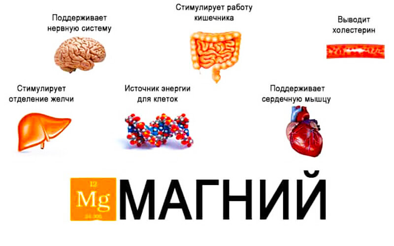 Полезные свойства магния на организм.