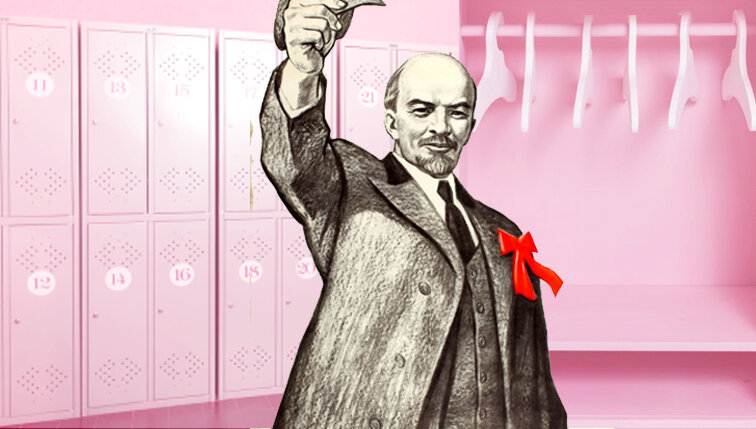 В коллаже использован советский плакат