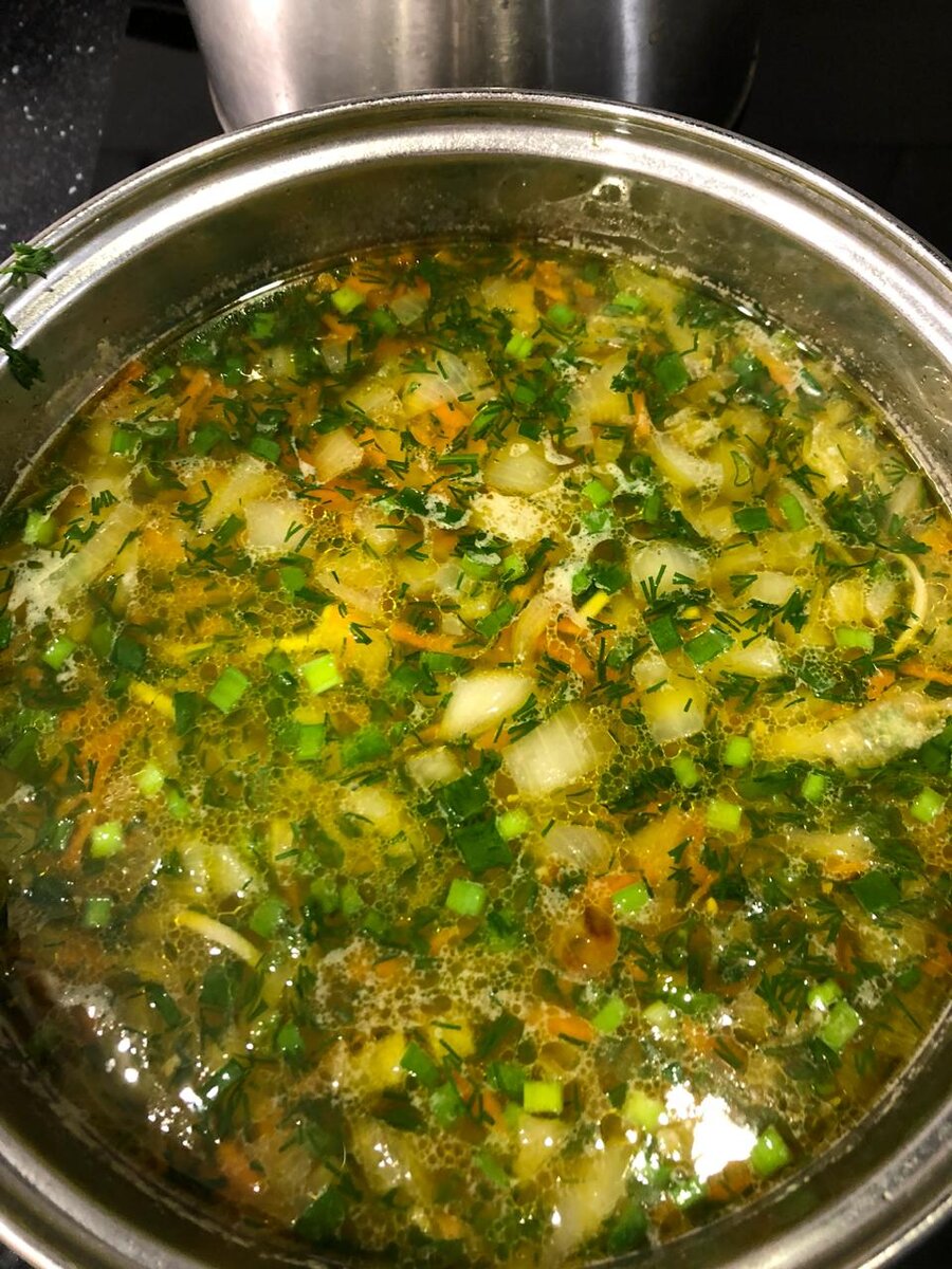 Готовый суп с фаршем