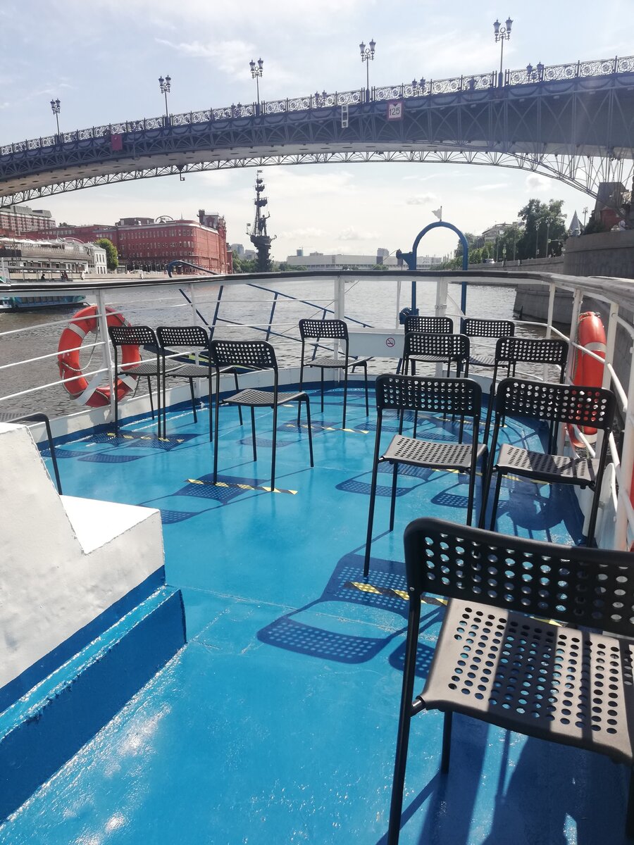 Разметка на палубе теплохода