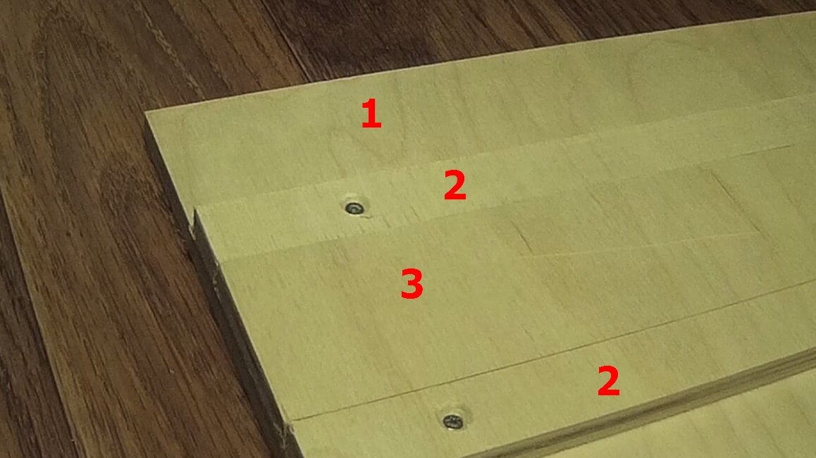 1-основание, 2-продольные ограничители, 3- деталь