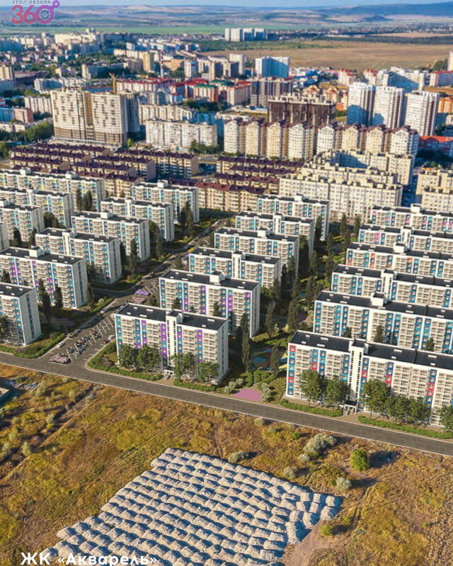Вид на ЖК «Акварель» с моря