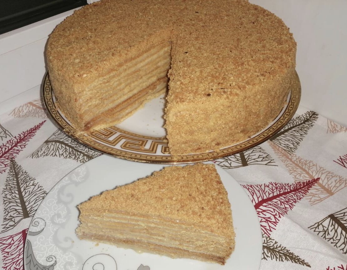 Торт медовик классический рецепт с фото пошагово в домашних с заварным кремом