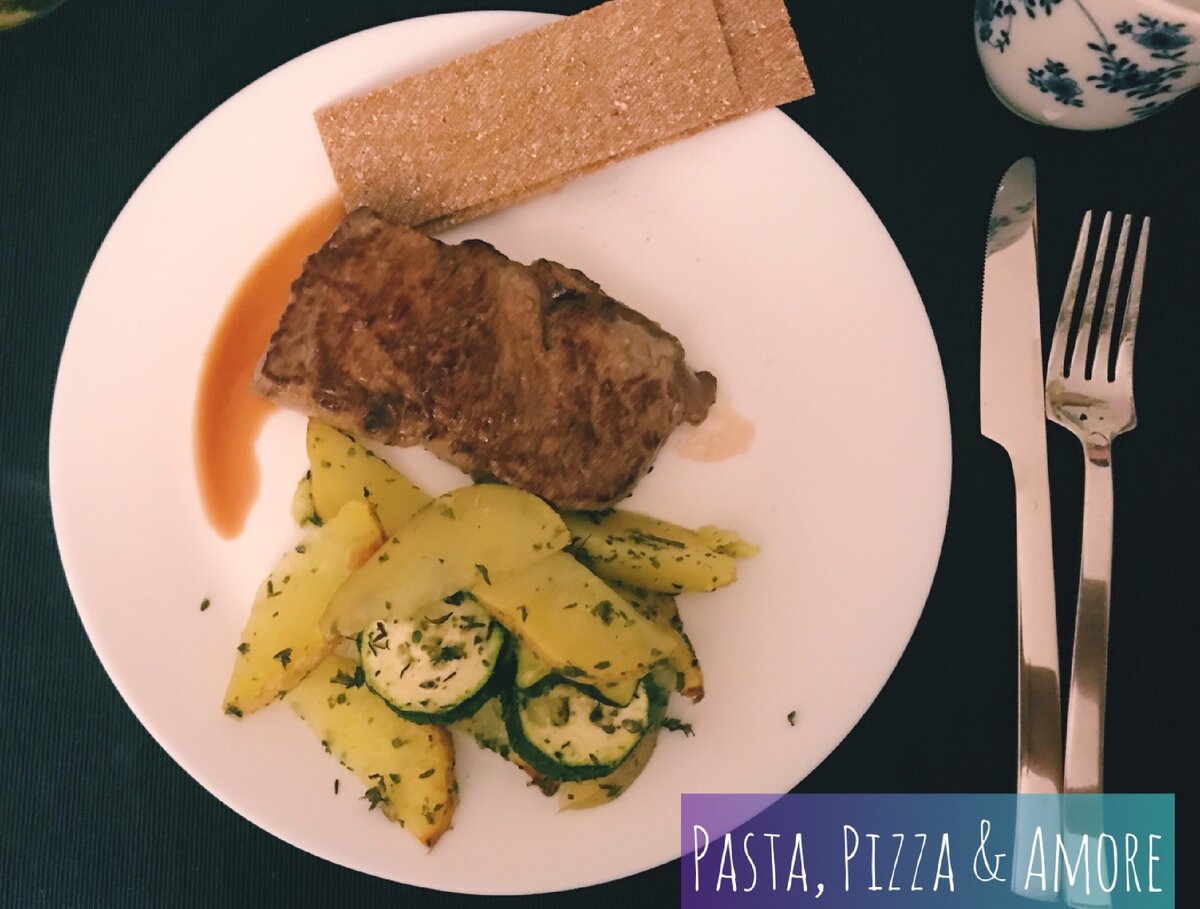 Идеальный стейк с вкуснейшим гарниром