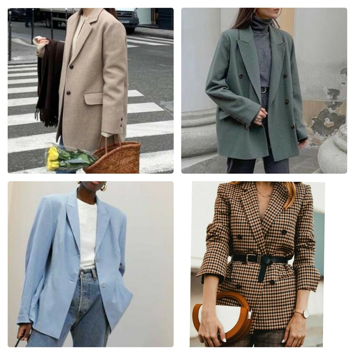 Благородные классические оттенки жакета универсальны для составления повседневных образов.