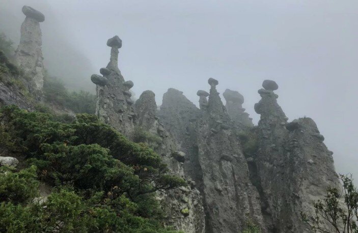 Где расположены каменные грибы в Алуште?