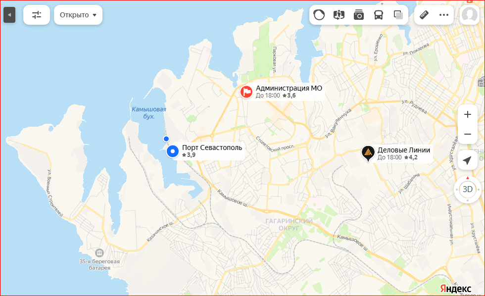 Гагаринский район Севастополь на карте. Гугл карта Севастополь. Бухта Омега Севастополь на карте. Улица гранатная севастополь на карте