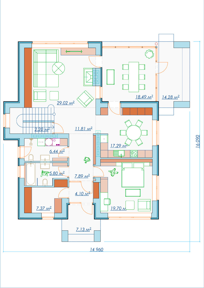 Планировки первого и второго этажей