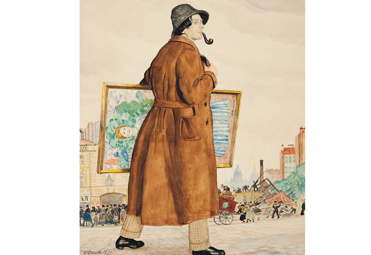 Борис Кустодиев. "Портрет Исаака Бродского". 1920. 