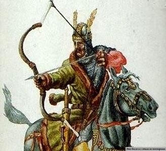 Воин – агач-ар (или «акацир» – уже на «ромейский» манер). Источник – https://clck.ru/sEeXe 