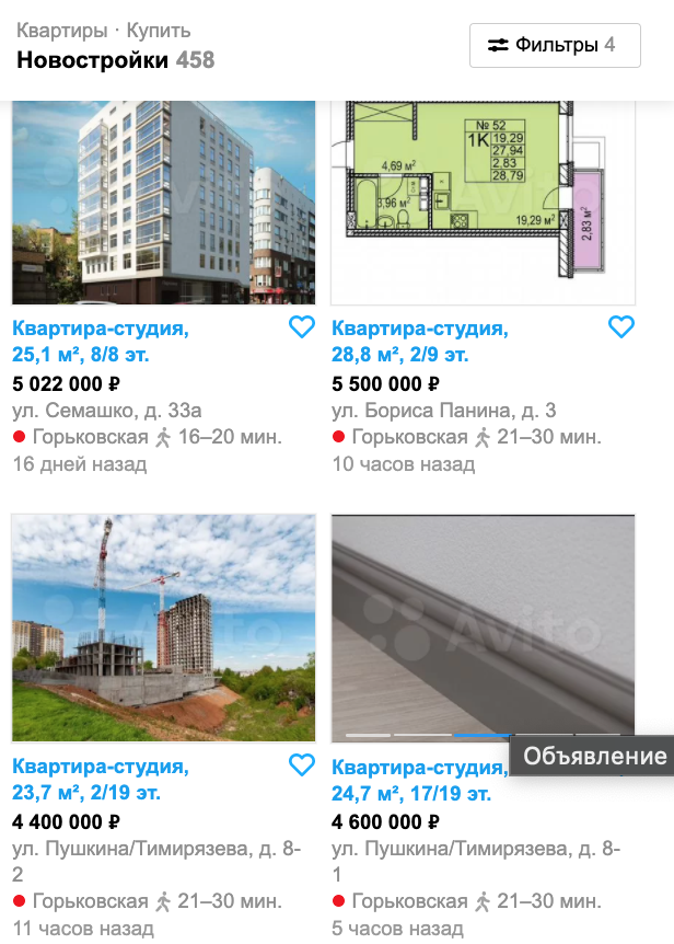 Из того, что меня заинтересовало. Те, что подешевле, в относительных медвежьих углах с не очень удобной транспортной развязкой. Там надо с машиной жить. У тех, что подороже, отличные транспортные артерии рядом. И вообще, всё можно пешком делать. 