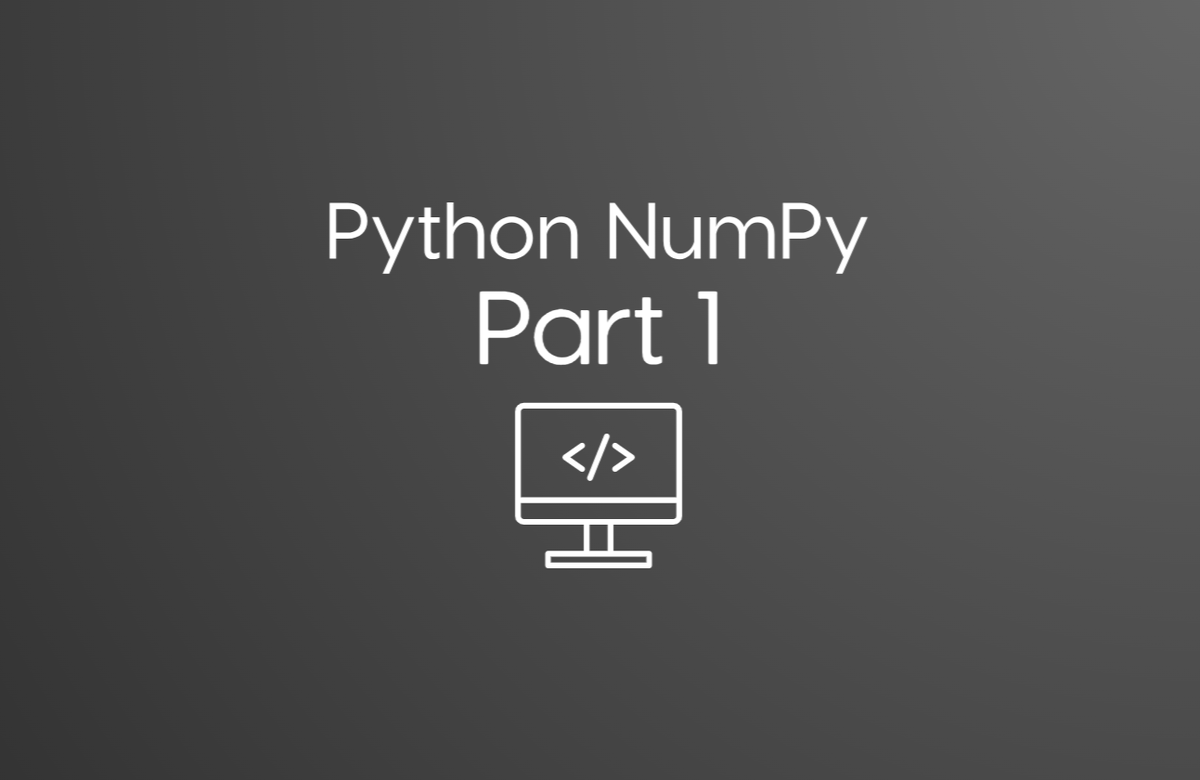 Python NumPy. Part 1