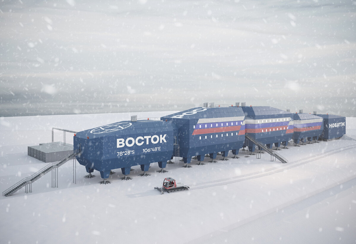 Рендер будущей российской станции "Восток". Иллюстрация с сайта archi.ru/Запсибгазпром.