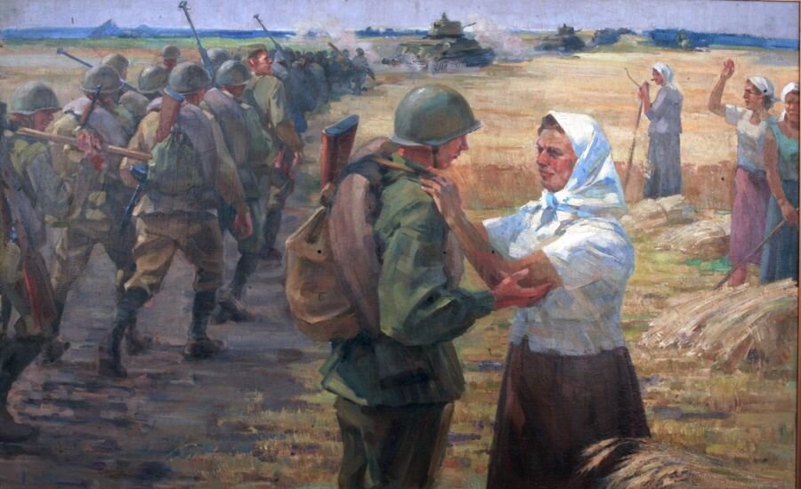 Провожала сыновей. Проводы на войну. Провожают на войну. Картины о войне 1941-1945. Проводы на войну 1941.