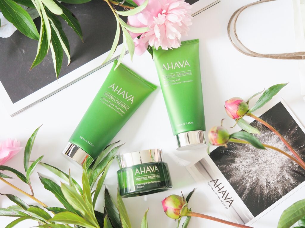 AHAVA Mineral Radiance Cleansing Gel, Instant Detox Mud Mask. Overnight De-stressing Cream