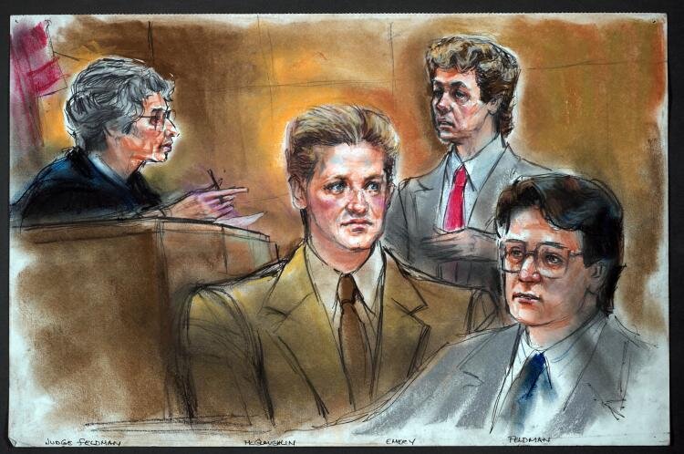 Зарисовки судебного заседания Ida Libby Dengrove