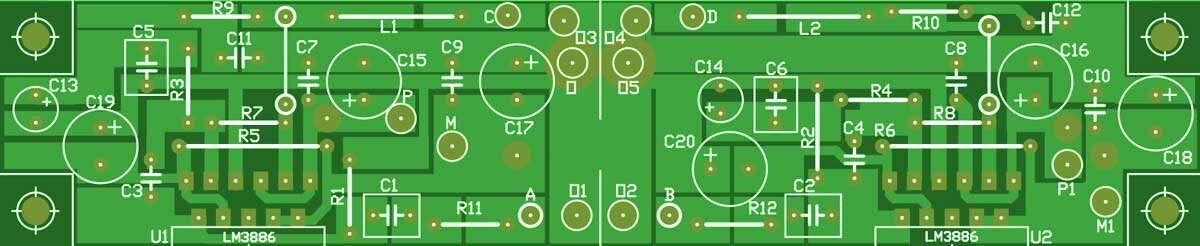Печатная плата усилителя