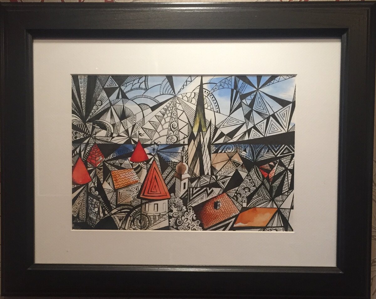 Город детства. Авторская графика, 2013 г.
