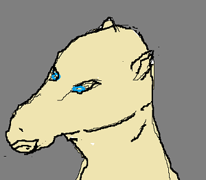 Примерно так….Плохой из меня художник, но это вроде похоже, то что я видела. А про цвет глаз нечего сказать не могу. Я смотрела с на них вроде сверху..Будто висела. Саму себя я не видела.