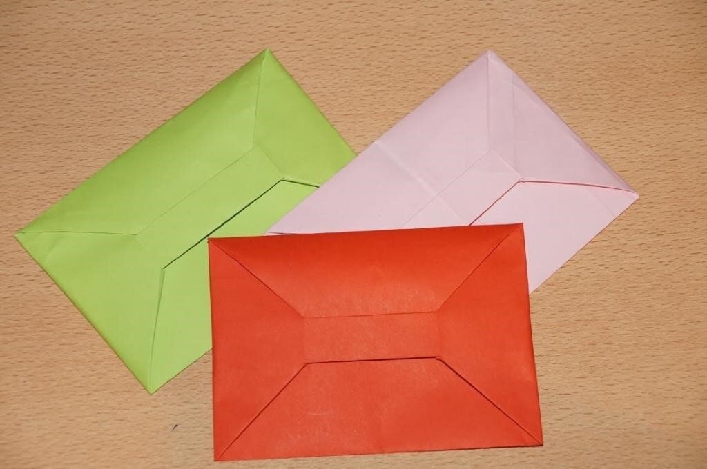 Как сделать конверт из бумаги А4. Вариант 2