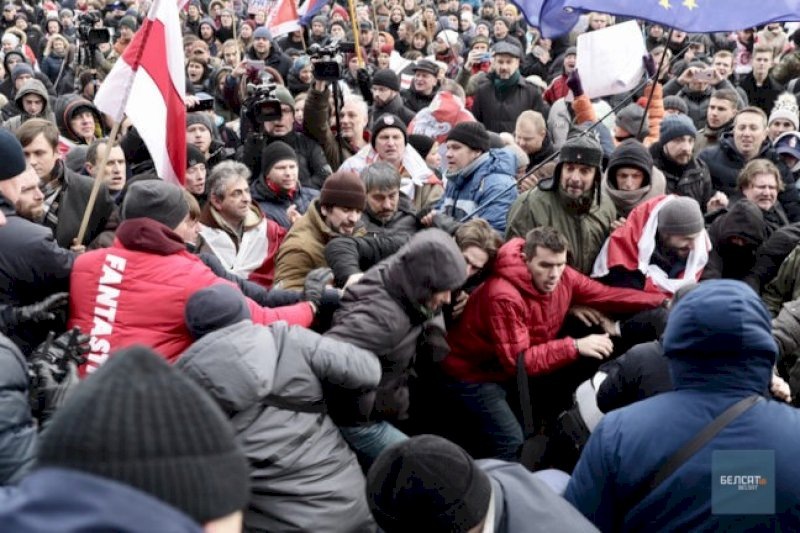 Митинг в Белоруссии.
